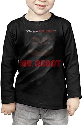MHGJ Kids Unisex We Are FSociety Long Sleeve Tshirts 5-6 Toddler Black