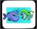 Decorated Mouse Pad with astrology, symbol, zodiac, fish, sign, pisces, anthropomorph...