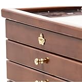 Contever® Holz Schmuckschatullen Coffret Boîte à Bijoux Bracelets Pour Colliers Bracelet - Braun -