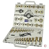 45 piece Metric Titanium Tap and Die Set with Case