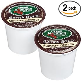 Green Mountain Coffee Fair Trade Organic Sumatran Reserve (Extra Bold), K-cups For Keurig Brewers, 24-count,  Boxes (Pack of 2)