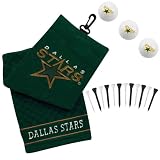 NHL Dallas Stars Embroidered Golf Towel, Golf Balls & Multicolored Tees Gift Set