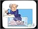 Mouse Pad with laboratory, cat, scientist, sleeping, chemistry
