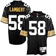 Jack Lambert Black Reebok NFL Premier 1976 Throwback Pittsburgh Steelers Jersey