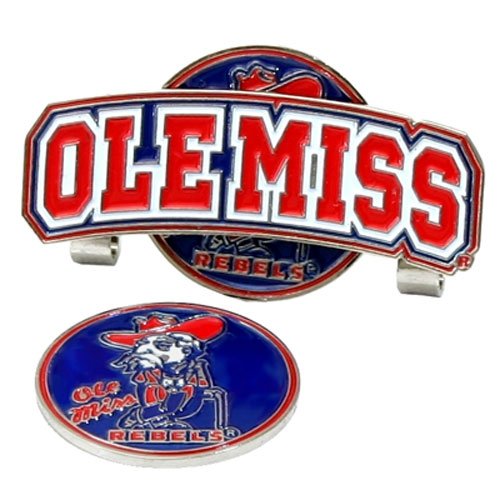 Mississippi Rebels Ncaa Hat Clip W/ Golf Ball Marker