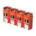Storacell by Powerpax SlimLine D Battery Caddy, Orange, Holds 4 Batteries