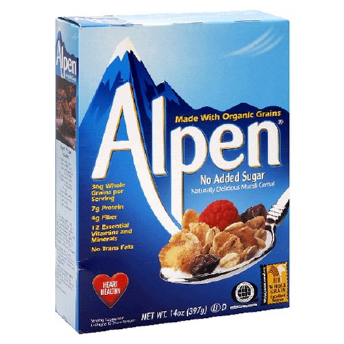 Alpen Cereal, No Sugar Added, 14-Ounce Boxes (Pack of 6)