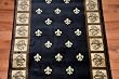 Black Fleur-De-Lys Carpet Runner Rug 31"W - Purchase By the Linear Foot