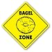 BAGEL ZONE Sign hot fresh bagels coffee shop slicer