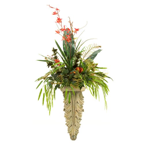 Dendrobium Orchids on Sconce