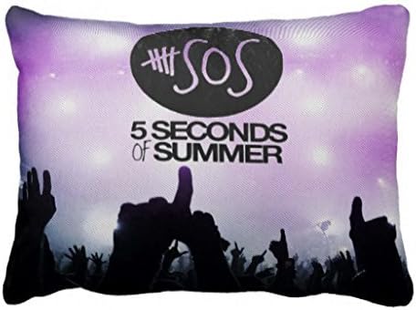 yezer 5SOS 5 Seconds of Summer Custom Two Sides Cotton Zippered Pillowcase Standard Size 16"x24" Purple