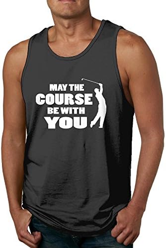 EVALY Men's Cool May The Course Be With YOU Golf Tank Black Size XL