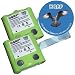 HQRP Two-Way Radio Rechargeable Battery 2 Pack for UNIDEN BP-40 / BP40 Replacement plus Coaster