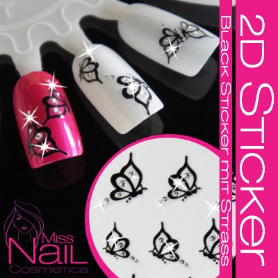 Black Sticker mit Strass - Schmetterling Preisvergleich
