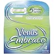 Gillette Venus Embrace Women's Razor Refill Cartridges 4 Count