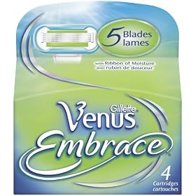 Gillette Venus  Embrace Womens Razor Refill Cartridges, 4-count