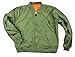 New Men's Water Resistant Reversible Flight Pilot Bomber Jacket / Army Green