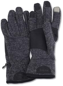 Timberland Men's Ribbed Knit Wool Blend Glove with Touchscreen Technology, Charcoal, Large