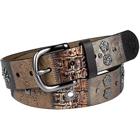 Fossil Women's Belt - Midnight Patchwork (Color: Black Multi)