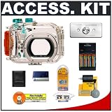 Accessory Kit for PowerShot A720 IS Digital Camera with Canon WP-DC16 Waterproof Case + Canon WW-DC1 Waterproof Case Weight + (4) AA Rechargeable Batteries w/ Charger + Camera Case