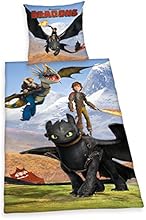 Herding 442658050 Bettw&auml;sche Dragons, Kopfkissenbezug 80 x 80 cm und Bettbezug 135 x 200 cm, 100 % Baumwolle, Renforce