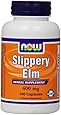 Now Foods Slippery Elm 400mg, Capsules, 100-Count