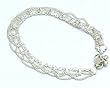 Valentines Day Gifts Ankle Bracelet Pair in Silver 10.25 inches