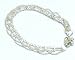 Valentines Day Gifts Ankle Bracelet Pair in Silver 10.25 inches