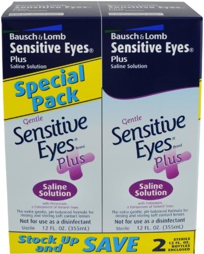 Sensitive Eyes Plus Saline Solution, 12 Fluid Ounce (Pack of 2) by Sensitive Eyes