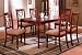 Elegant Dining Tables - 7pc Elegant Metal & Wood Dining Table & Chair Set