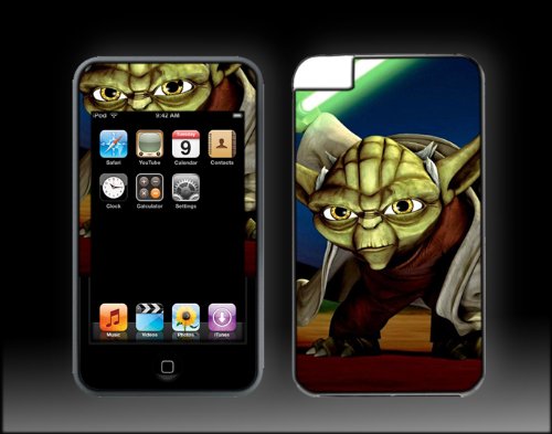  iPod Touch 3G Master Yoda Star Wars Vinyl Skin kit fits 2nd gen or 3rd generation iPod apple iTouch decal cover Skins