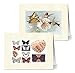 Note Card Cafe All Occasions Greeting Card with Envelopes | 36 Pack | Blank Inside, Glossy Finish | 12 Various Vintage Butterflies Designs | Assorted Set for Greeting Cards, Corporate, Friends
