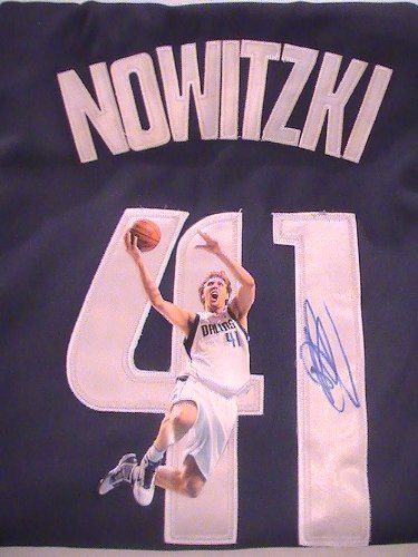 DIRK NOWITZKI SIGNED AUTOGRAPHED JERSEY DALLAS MAVERICKS COA + HOLOGRAM