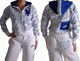 EyeCatchClothing - New York Women's Tracksuit Leisure Suit Blue White Small