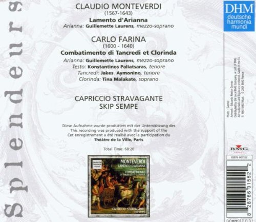 Cover image : Dhm Splendeurs: Monteverdi Lamentations