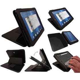 SD TabletWear HP TouchPad Executive Multi-Function Flip Typing Stand Case Cover