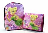 Disney Fairies Tinkerbell Black/Pink Backpack with Lunch Bag