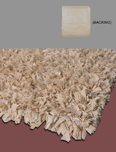 Premium Jersey T-Shirt Cotton Shag Rug 30 X 50 (BEIGE)