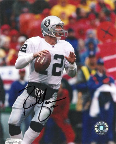 RICH GANNON,OAKLAND RAIDERS,NFL MVP,SIGNED,AUTOGRAPHED,8X10 PHOTO,COA, RARE HARD PHOTO TO FIND