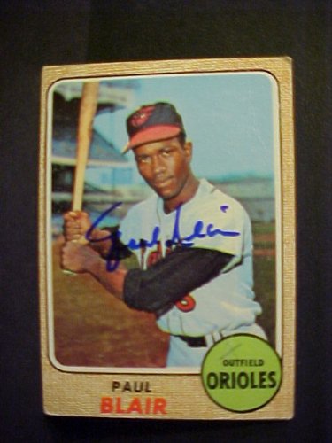 Paul Blair Baltimore Orioles #135 1968 Topps Signed Autographed Baseball Card