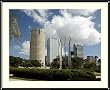 Tampa Skyline Photograph - Beautiful approx. 22"x26" Framed & Matted - 7/8" Rounded, Shiny, Black Metal Frame - Photographic Print by Carol M. Highsmith