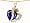 10.30 cttw Created Heart Shape Sapphire Pendant in 14k Yellow Gold Plated Silver
