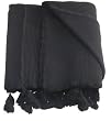 Handmade Alpaca Natural Fiber Sofa Throw - Luxurious Black (Large)