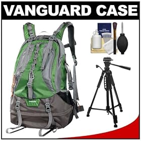 Vanguard Kinray 48GR Digital SLR Camera Backpack Case (Green) with Tripod + Cleaning Kit