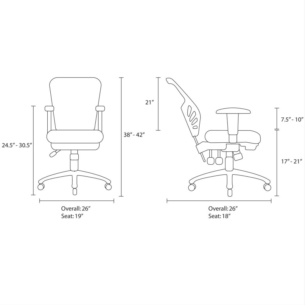 LexMod Articulate Black Mesh Office Chair Furniture & Decor