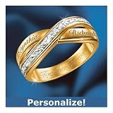 51gaoPVLzpL. SL160  Eternity Personalized Double Band Diamond Ring: Romantic Jewelry Gift