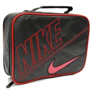 :Nike Boys Black & Red Swoosh Insulated Lunch Box | garnettsedita657