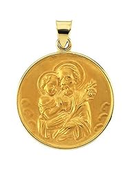 18K Yellow Gold St. Joseph Medal - 24.50mm -- LIFETIME WARRANTY