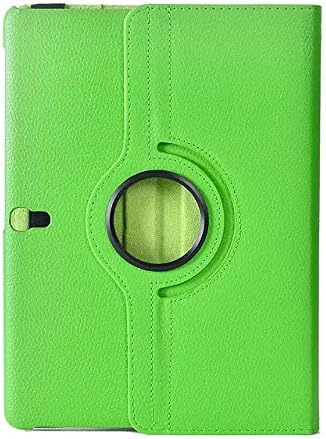 FOOMY Samsung Galaxy Tab S 10.5 Case,Samsung Galaxy Tab S T805 Case,Samsung Galaxy Tab S T800 Case,360 Degree Rotating Classical Litchi lines Design Ultra Slim Lightweight Smart-shell Folio Stand Cover Case for Samsung Galaxy Tab S 10.5 With Smart Cover Auto Sleep / Wake Cute Green