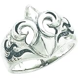 Sterling Silver Gothic Band Sz 10